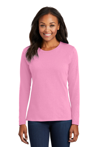 Port & Company® Ladies Long Sleeve Core 5.4-ounce 100% Cotton T-shirt